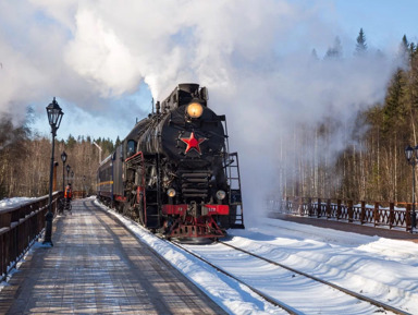 Карельские пейзажи на Ретропоезде 2: Рускеала, водопады – групповая экскурсия