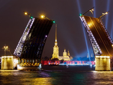 Разводка мостов и Санкт-Петербург из окна автобуса – групповая экскурсия