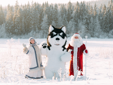 Новый год по-карельски. Игры с Дедом Морозом, питомник хаски и парк Рускеала – групповая экскурсия