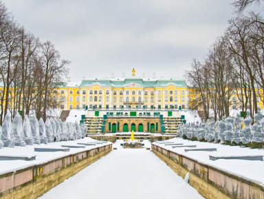 Роскошные залы Большого дворца: автобусная экскурсия в Петергоф