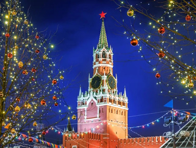 Огни новогодней Москвы: на автобусе по праздничным символам столицы! – групповая экскурсия
