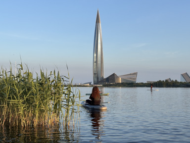 SUP-прогулка по Лахтинскому разливу «Закат у Лахты»  – групповая экскурсия