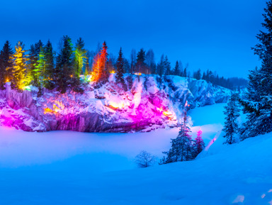 Премиум-тур «Новогодняя Рускеала» в доме на воде – индивидуальная экскурсия