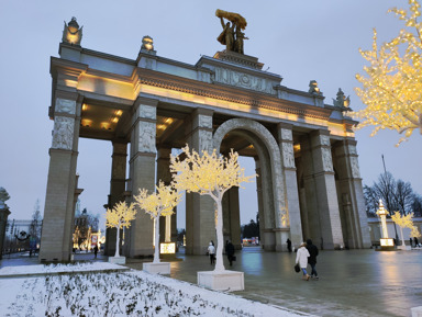 Зимние чудеса ВДНХ — для взрослых и детей: групповая прогулка с гидом