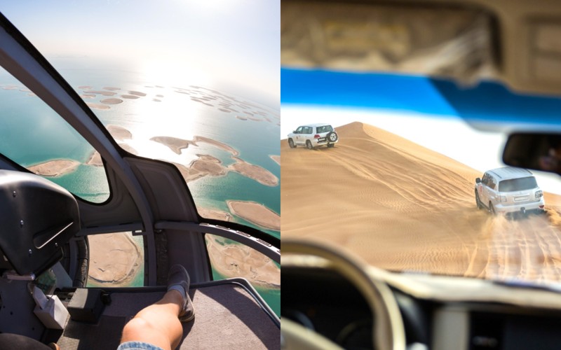 Дубай 2 в 1: полёт на вертолёте и джип-сафари по пустыне + трансфер – групповая экскурсия