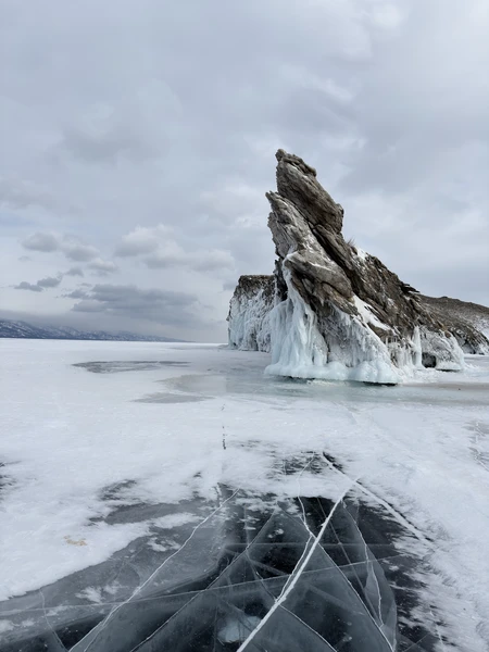 Отзыв о экскурсии "Зимний Ольхон: чистый лёд, пузырьки и гроты" — фото 2